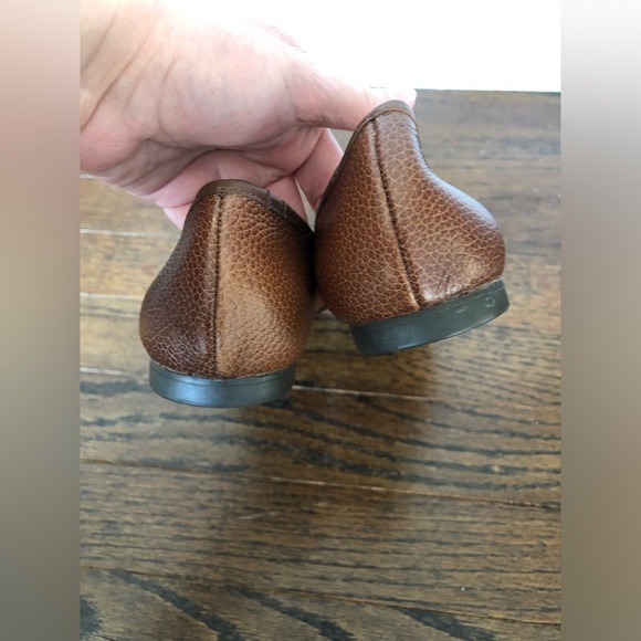 Elie Tahari Women's 36 Roni Ballerina Chestnut Leather Ballet Flats (5.5 US) NEW - Picture 3 of 12